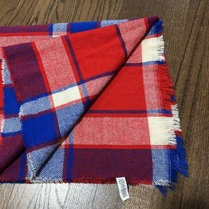 Extra Long Large Warm Acrylic Neck Head Shoulder Shawl Wrap Scarf Red Blue 73x31